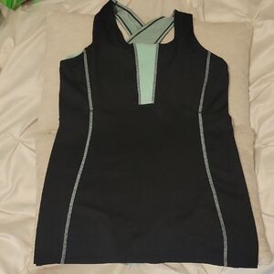 GAIAM Black and Mint Athletic Tank Top